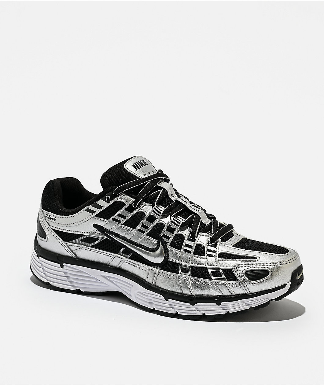 靴 Nike Silver/Black P-6000 Nike Mens P-6000 - Walking Shoes Silver/Black | Liberty Center