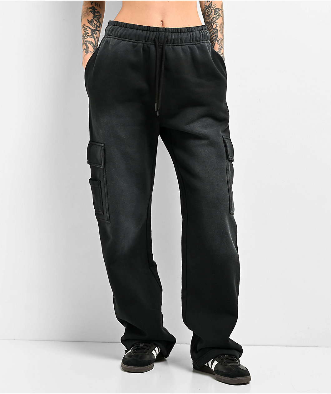 Ninth Hall  Fundamentals Koa Black Pepperspray Relaxed Cargo Sweatpants