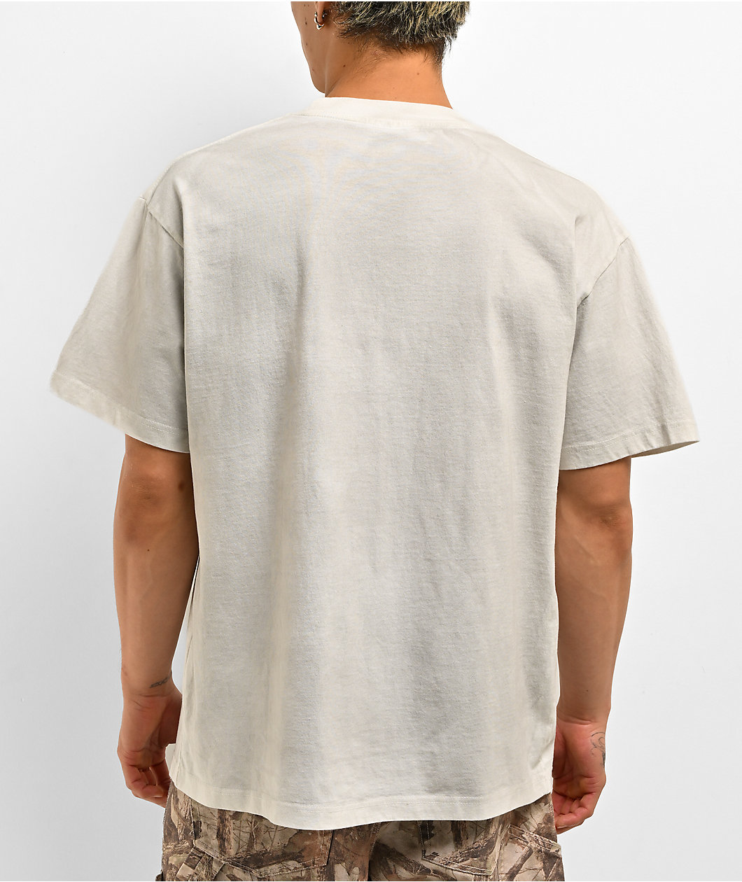 Ninth Hall Accessorized Dirty Wash White T-Shirt