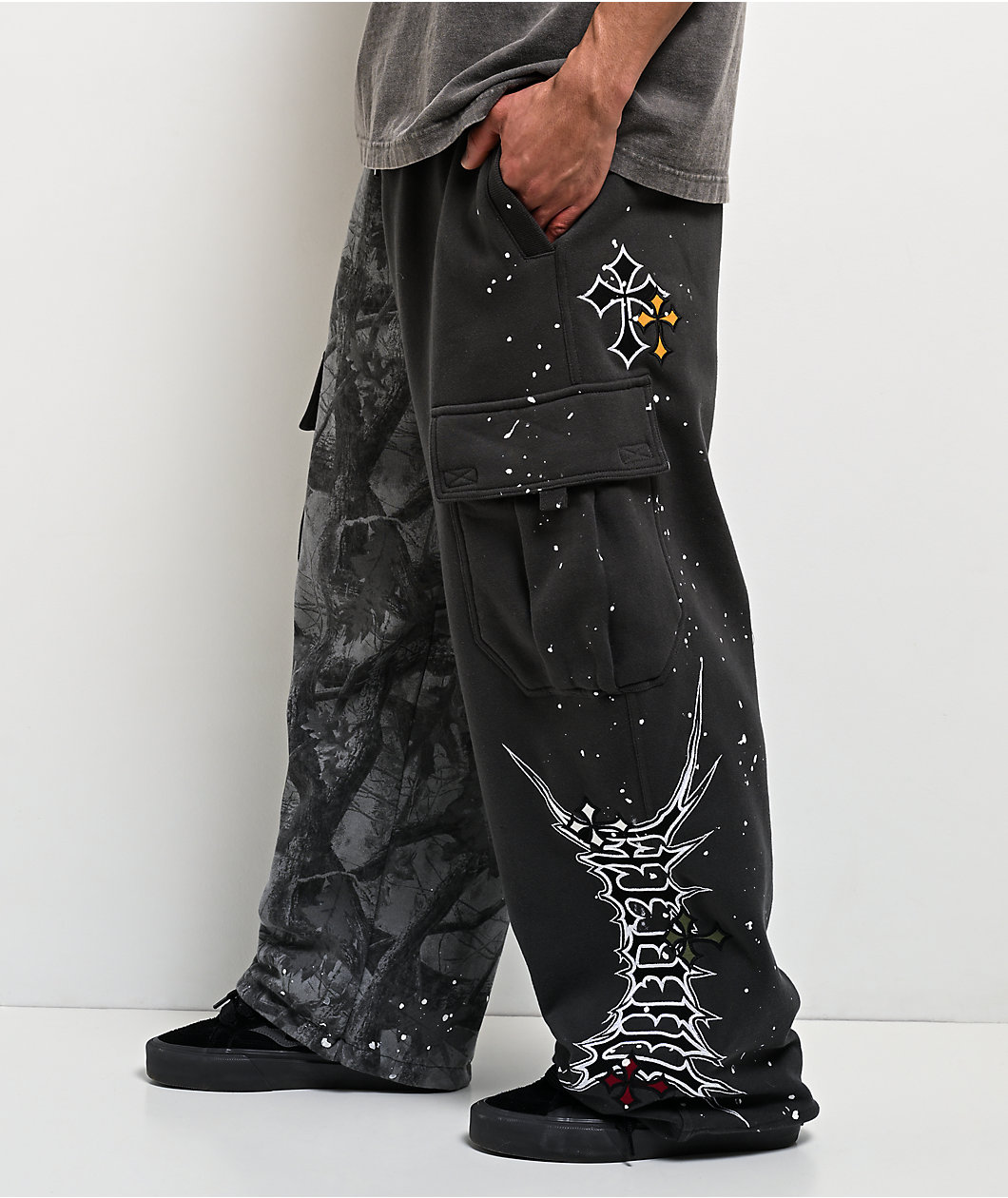 Ninth Hall Adductor Grey Camo Baggy Cargo Sweatpants
