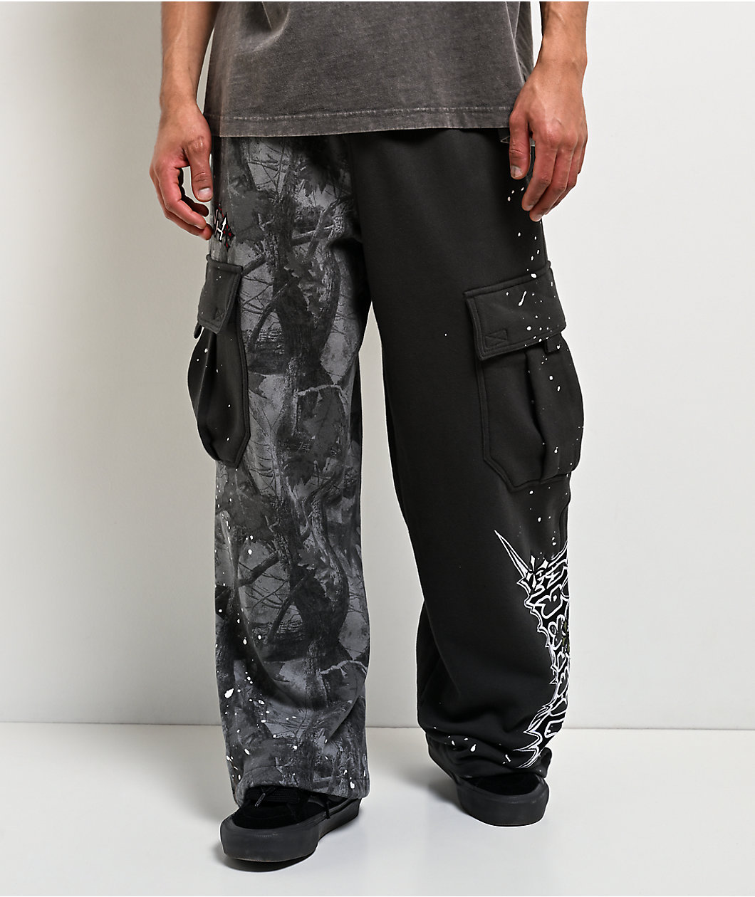 Ninth Hall Adductor Grey Camo Baggy Cargo Sweatpants