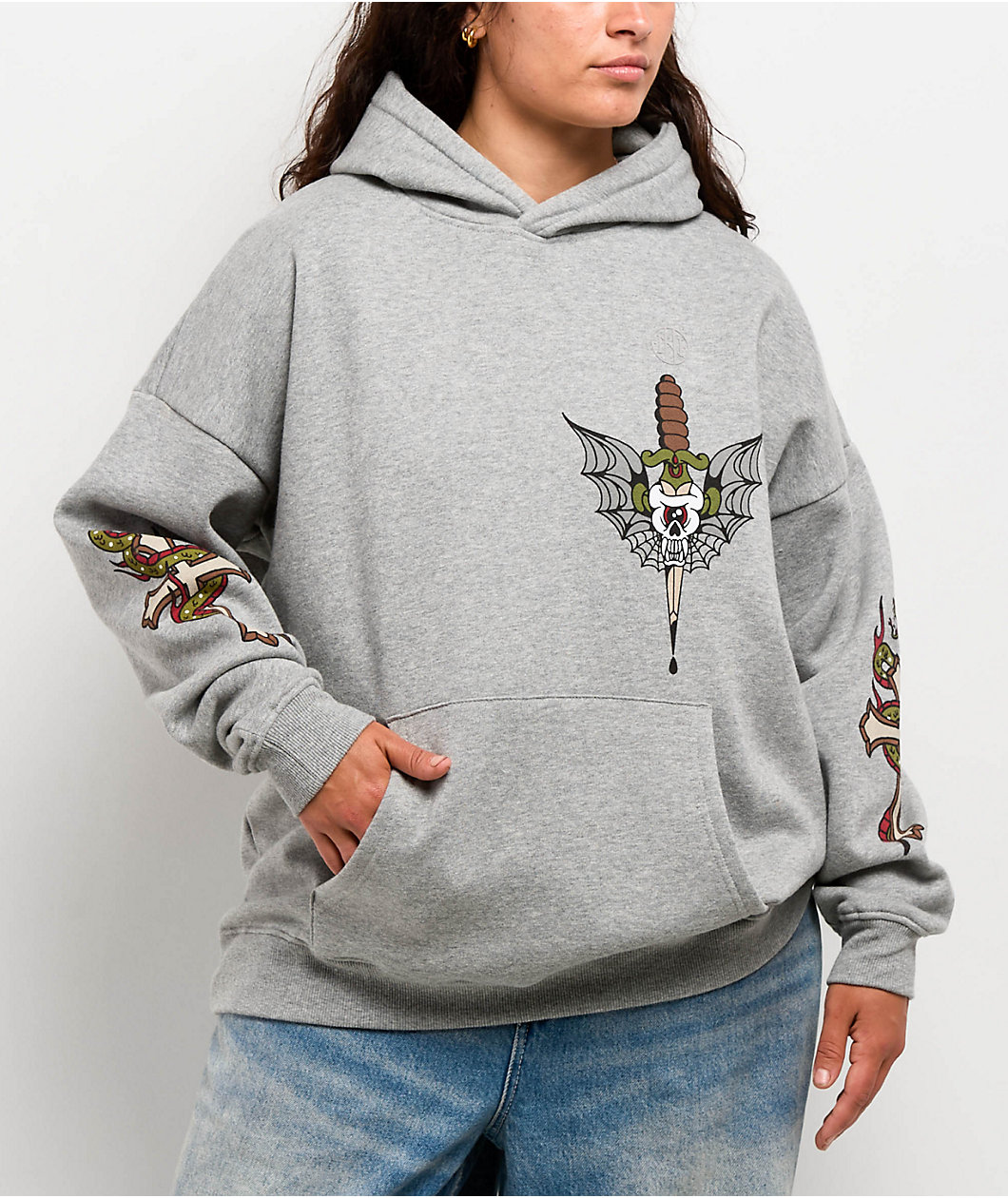 Ninth Hall Alina Grey Oversized Hoodie