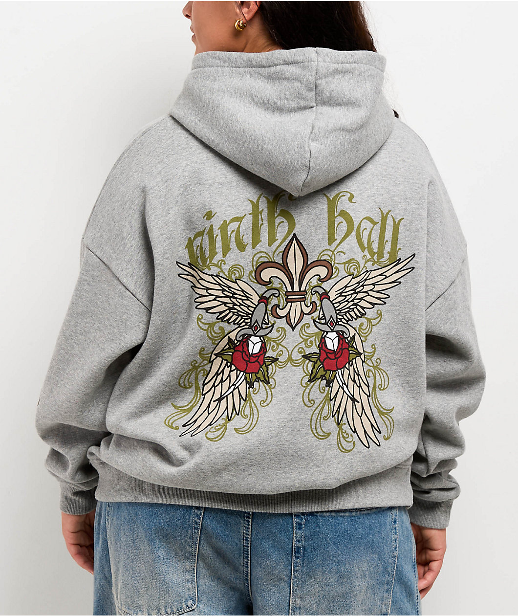 Ninth Hall Alina Grey Oversized Hoodie