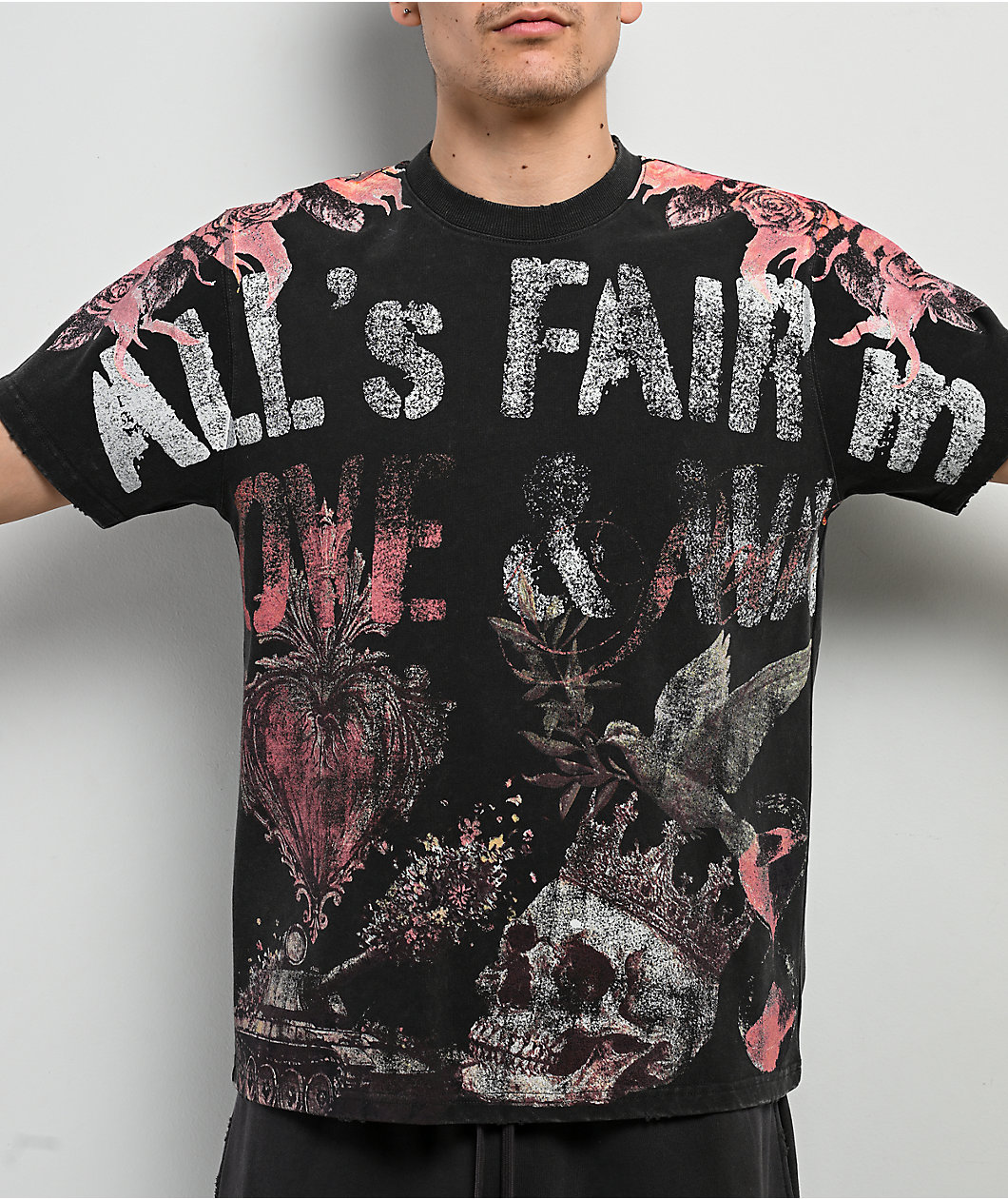 Ninth Hall All Is Fair Black Wash T-Shirt