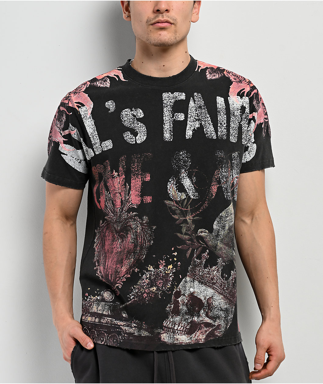 Ninth Hall All Is Fair Black Wash T-Shirt