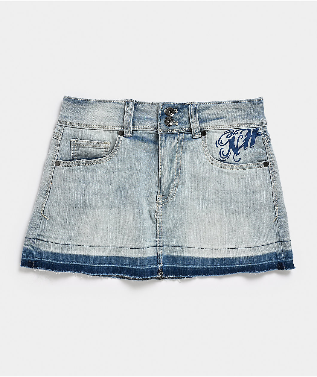 Ninth Hall Alyssia Monsoon2 Wash Cutoff Mini Skirt