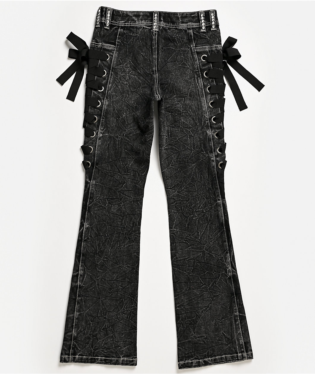 Ninth Hall Alyssia Rawr Black Wash Bootcut Jeans
