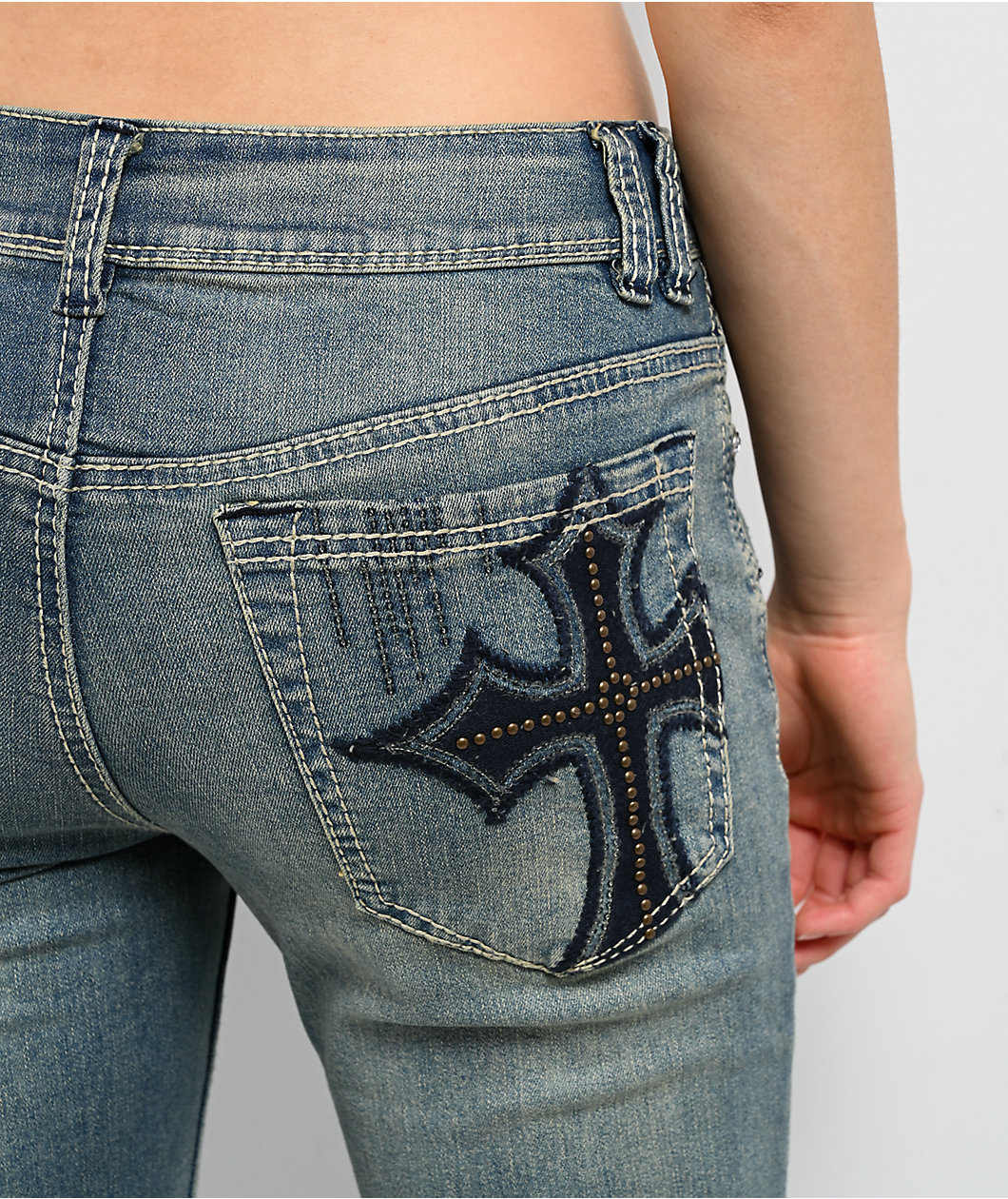 Ninth Hall Alyssia Sequins Drizzle Bootcut Jeans