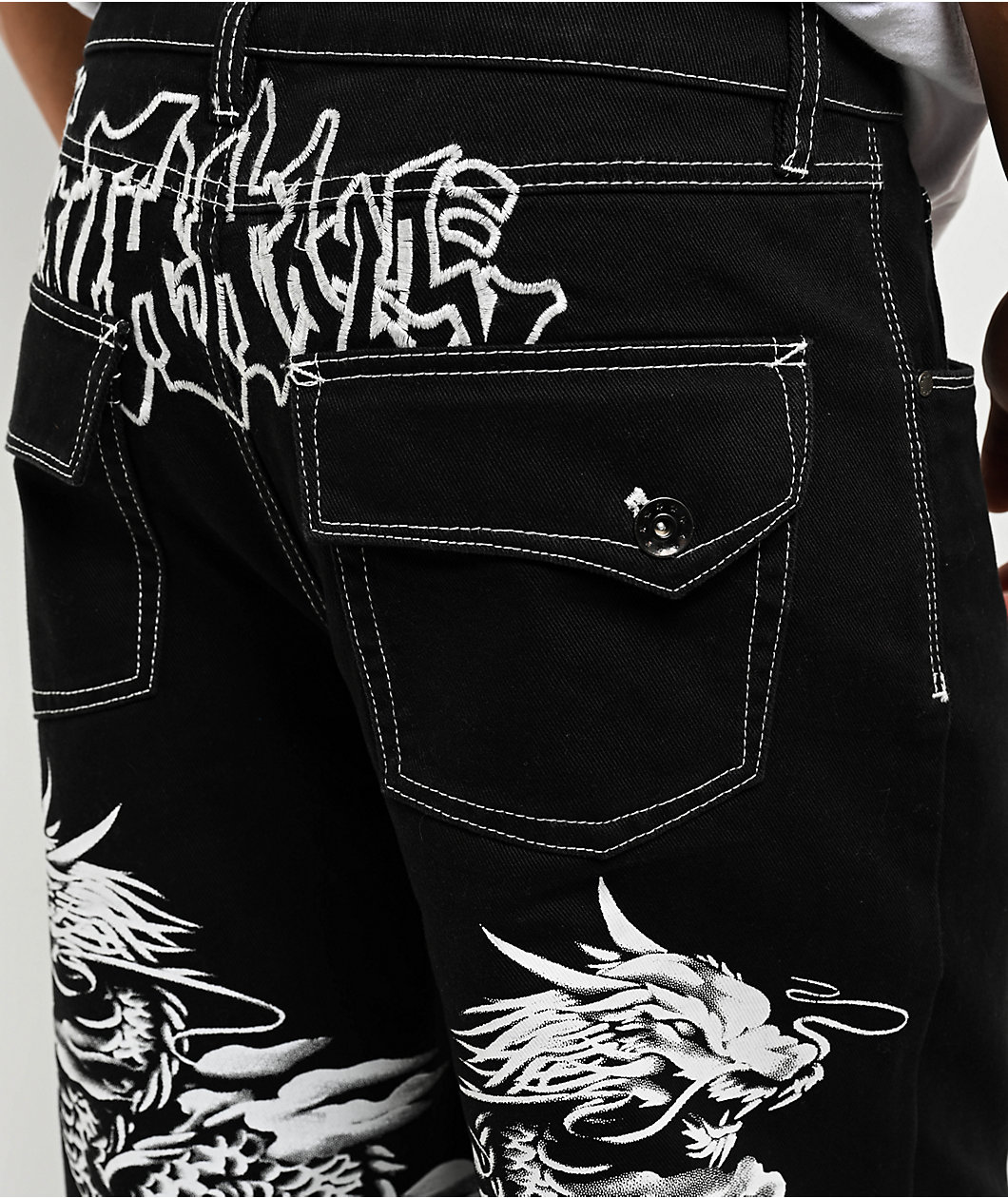 Ninth Hall Ambush Dragon Black Baggy Denim Jeans