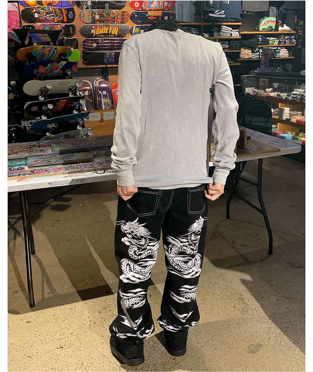 Ninth Hall Ambush Dragon Black Baggy Denim Jeans