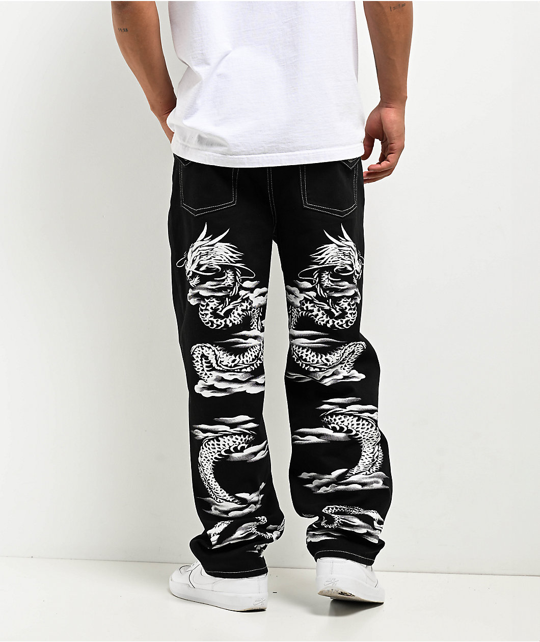 Product image for Ninth Hall Ambush Dragon Black Baggy Denim Jeans