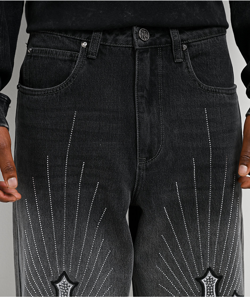 Ninth Hall Ambush Glory Black Wash Loose Fit Jeans