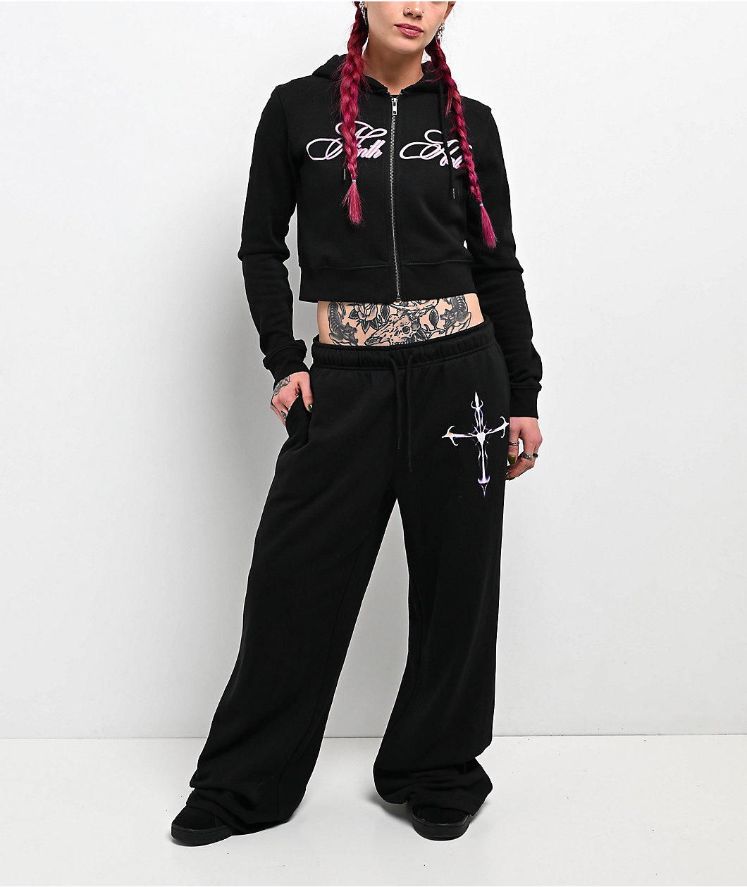 Ninth Hall Among The Stars Black Zip Hoodie