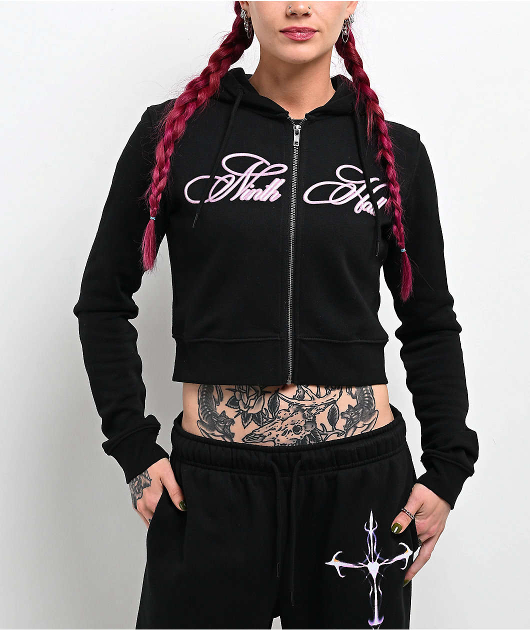 Ninth Hall Among The Stars Black Zip Hoodie