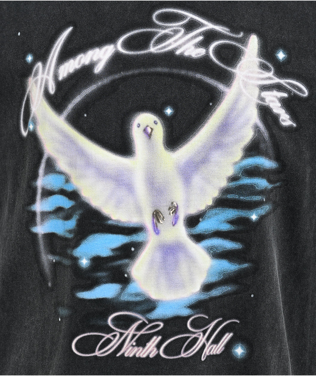 Ninth Hall Among The Stars Vintage Black T-Shirt
