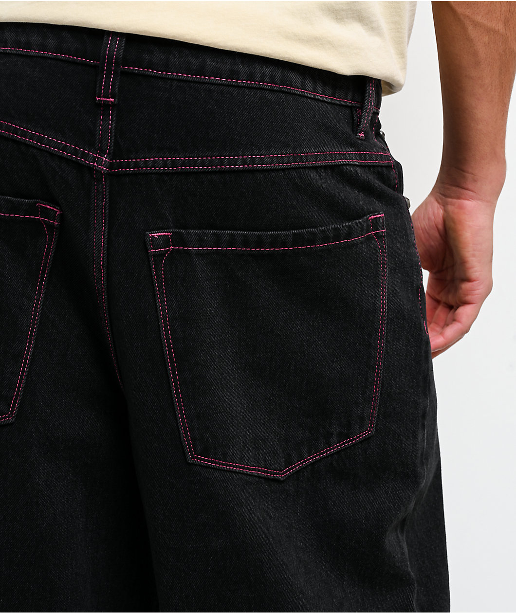 Ninth Hall Astray Pink & Black Thunderhead Wash Ultra Wide Patchwork Jeans