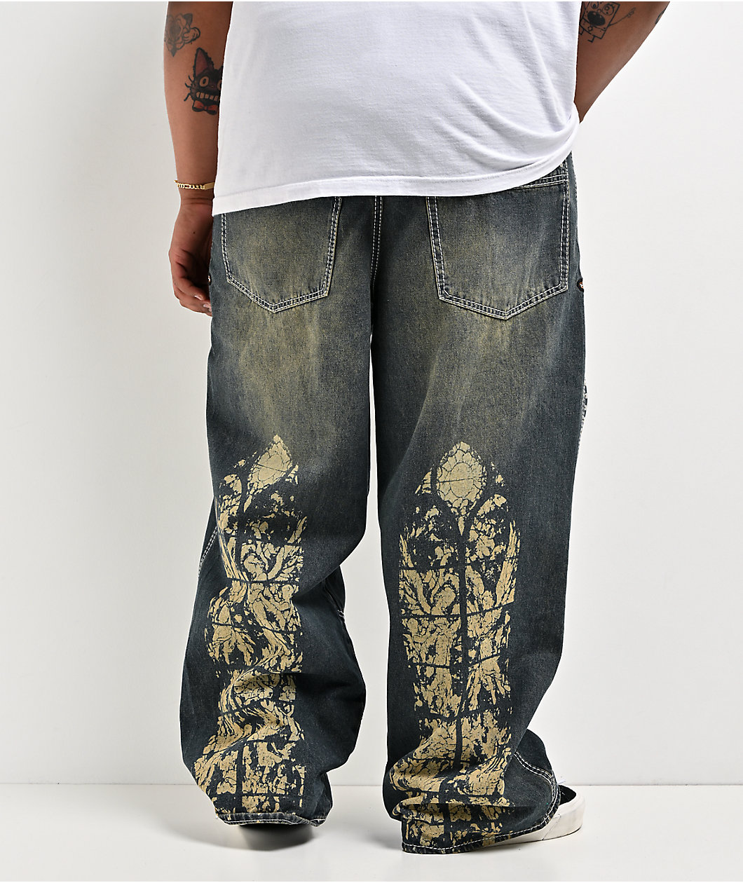 Ninth Hall Astray Preach Blue Wash Ultra Wide Jeans