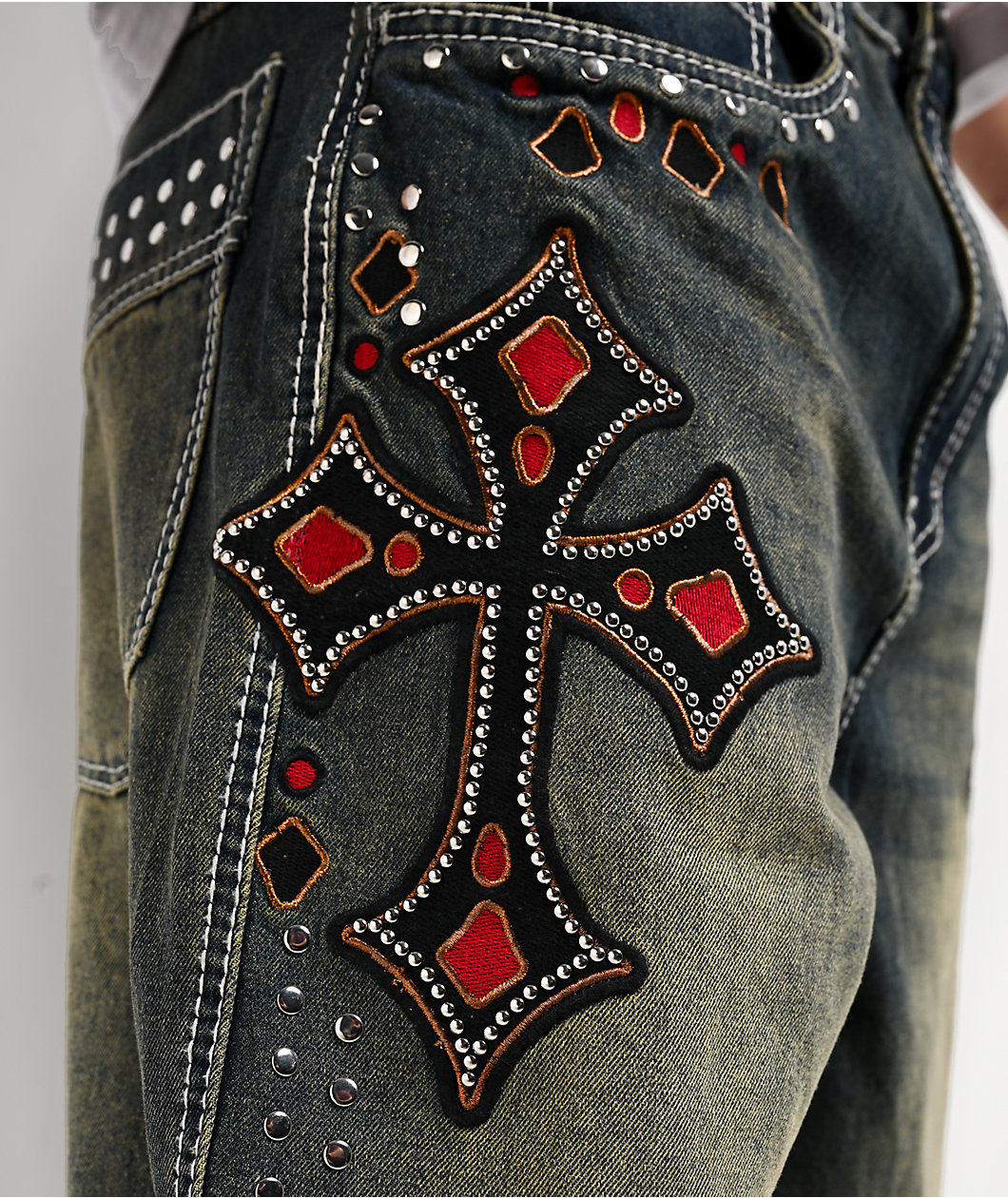 Ninth Hall Astray Preach Blue Wash Ultra Wide Jeans