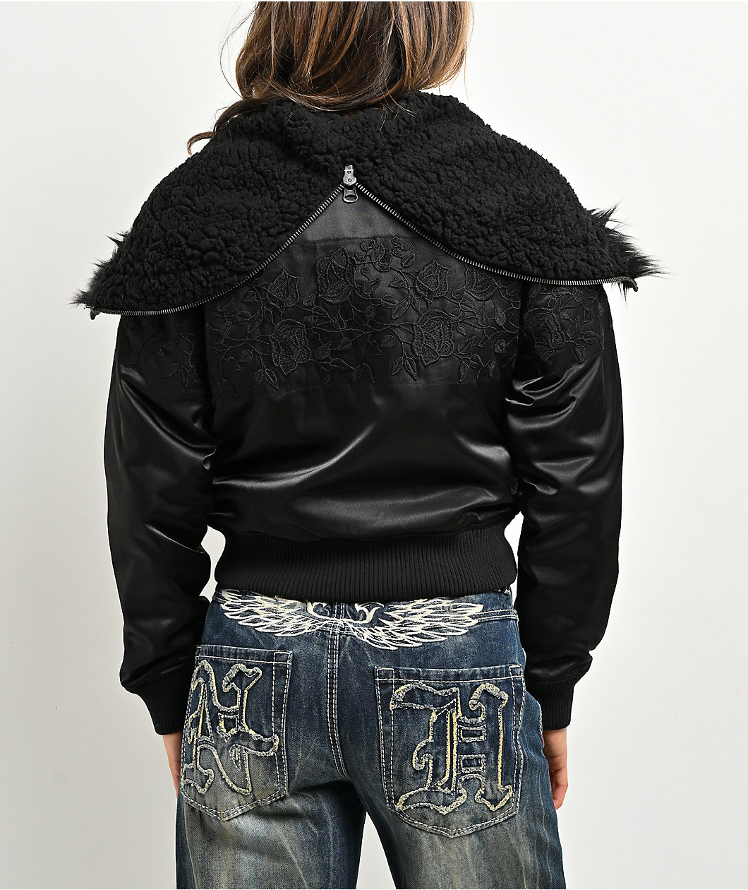 Ninth Hall Ayla Floral Black Jacket