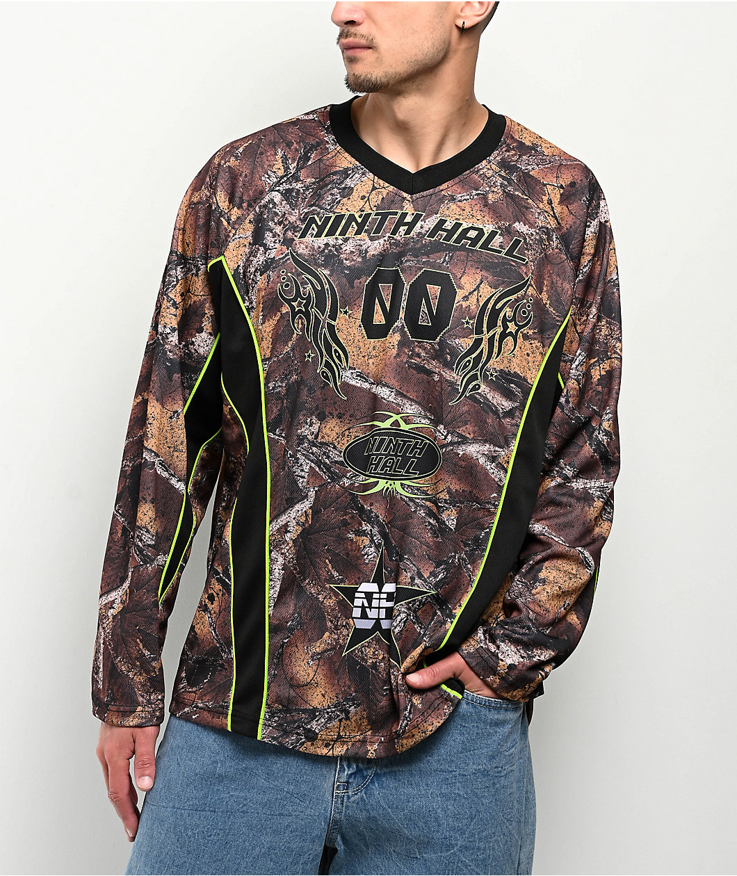 Ninth Hall Backfire Camo Long Sleeve Jersey