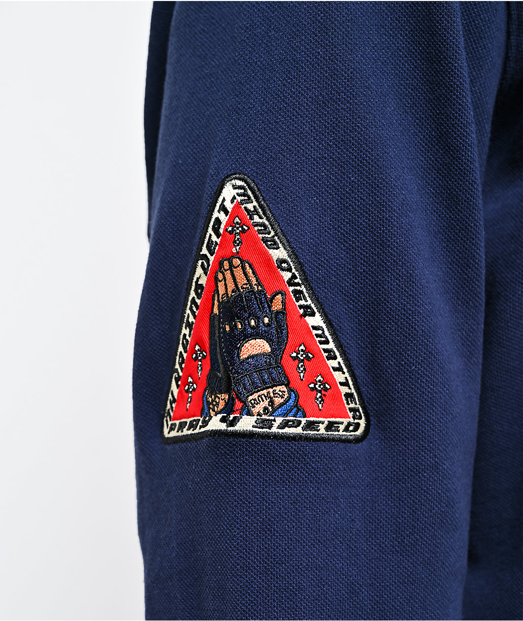 Ninth Hall Benchmark Red, Navy & Yellow Boxy Rugby Shirt