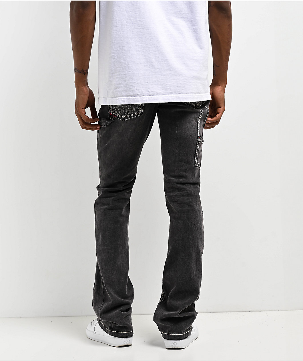 Ninth Hall Black Denim Stacked Flare Jeans