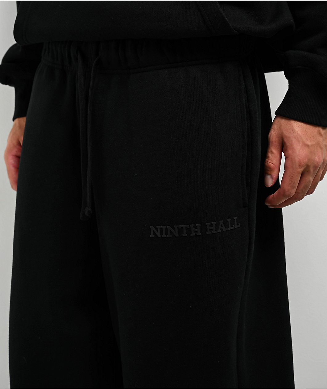 Ninth Hall Black Oversized Sweatpants