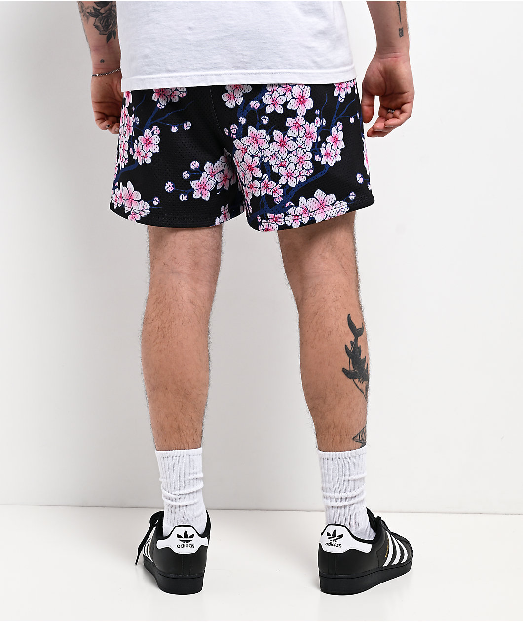 Ninth Hall Blossom Black Mesh Shorts