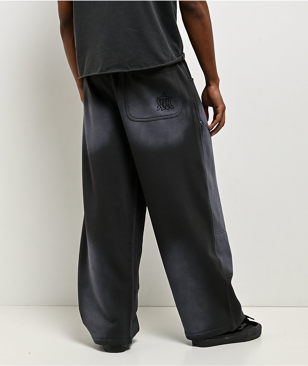 Ninth Hall Bucked Grey Wash Baggy Sweatpants