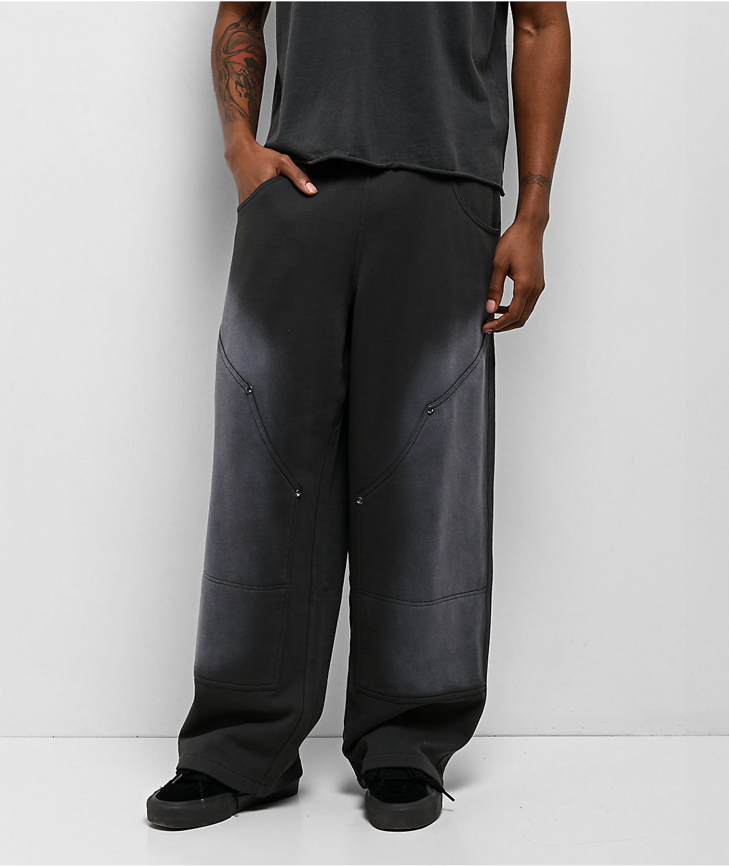 Ninth Hall Bucked Grey Wash Baggy Sweatpants