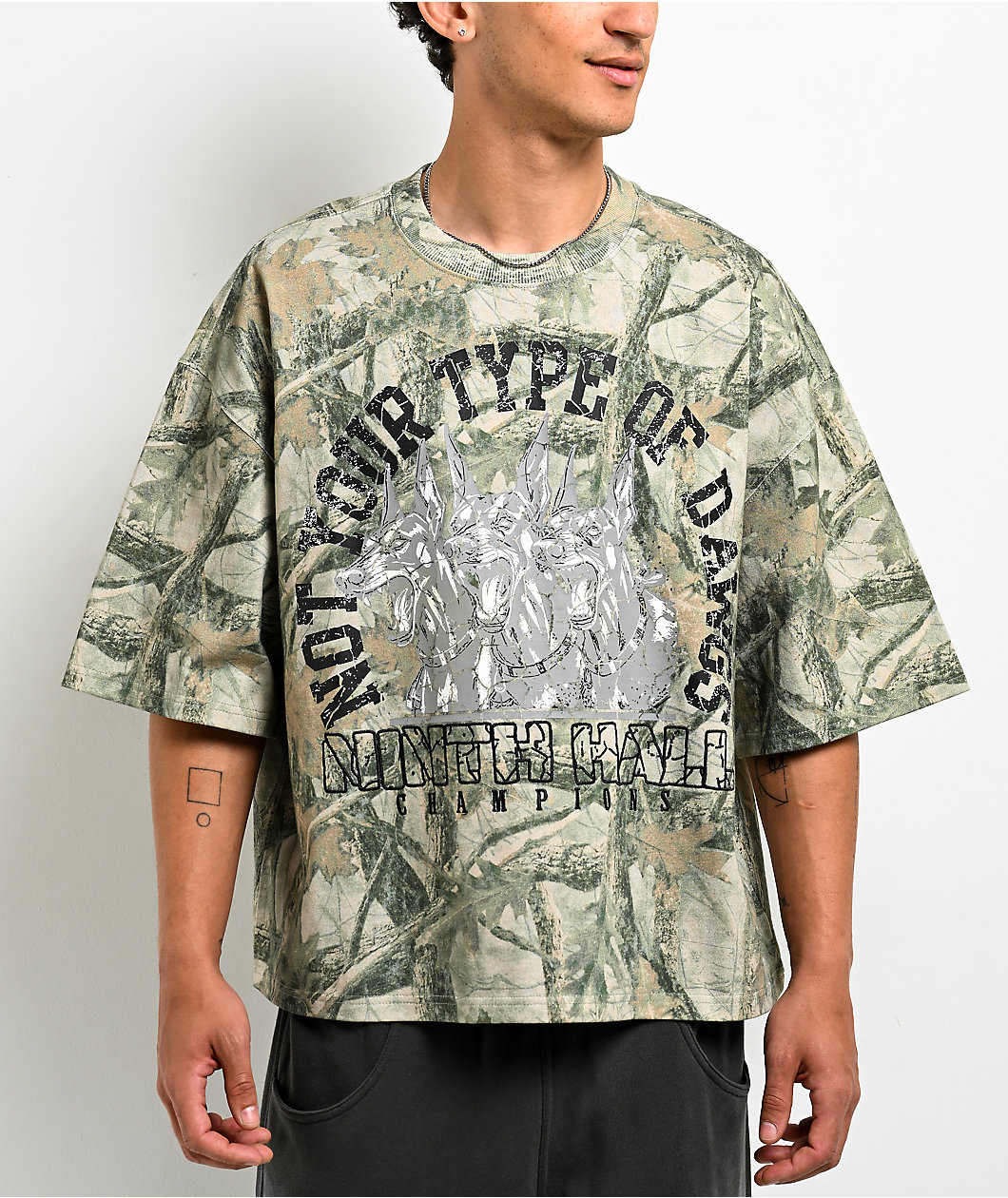 Ninth Hall Champions Camo Heavyweight Boxy T-Shirt