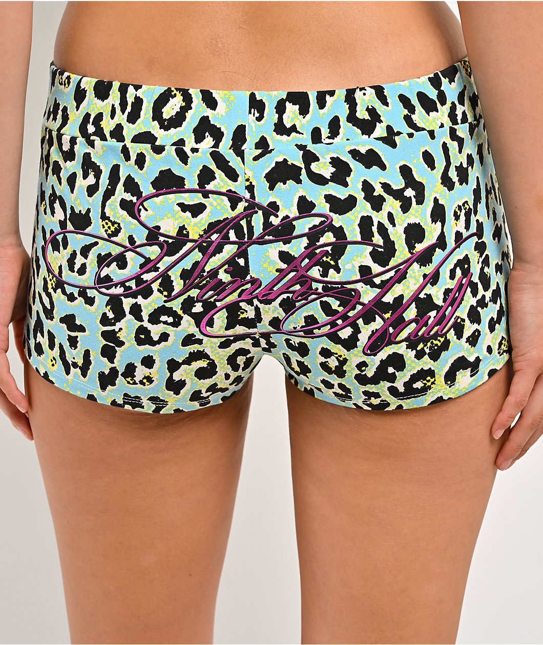 Ninth Hall Cheetah Blue Micro Shorts