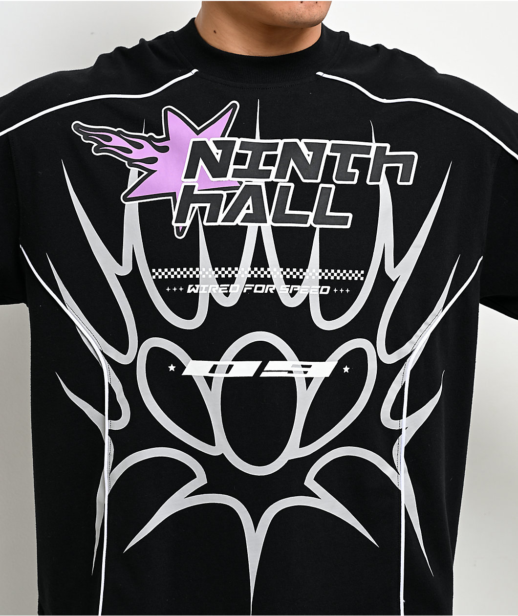 Ninth Hall Criminal Jersey Black Crop T-Shirt