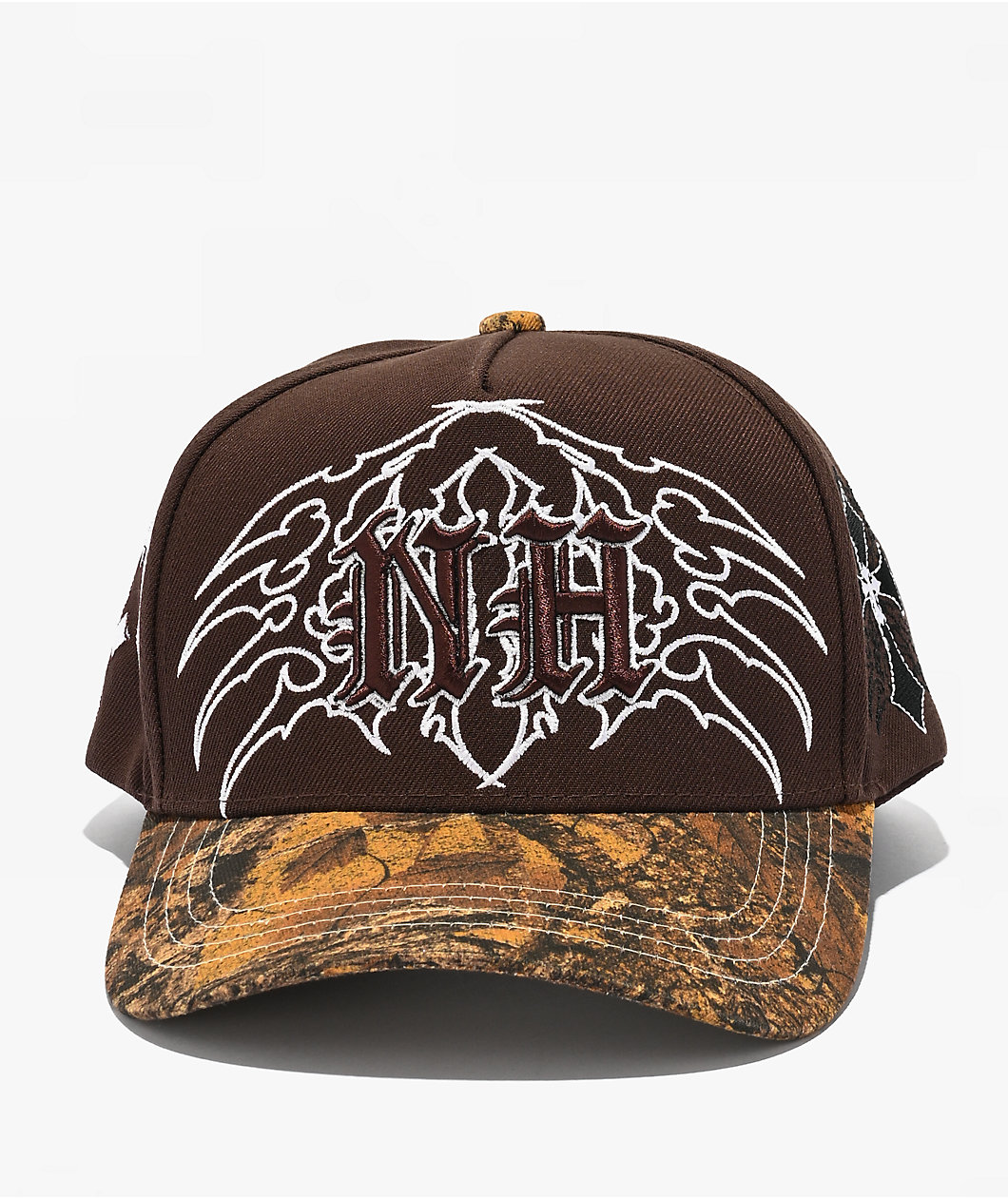 Ninth Hall Cross A-Frame Brown & Camo Snapback Hat