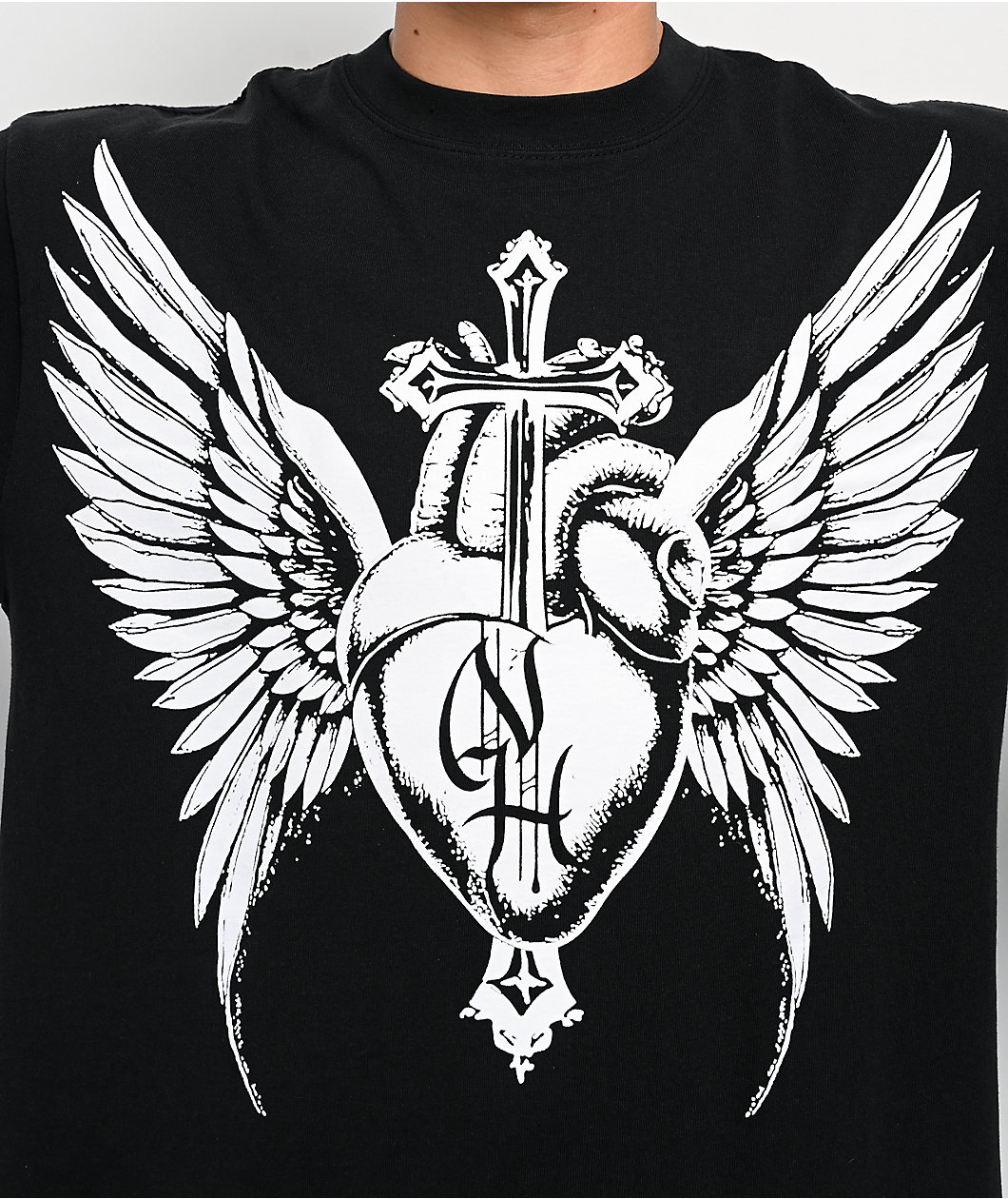 Ninth Hall Cross My Heart Black T-Shirt