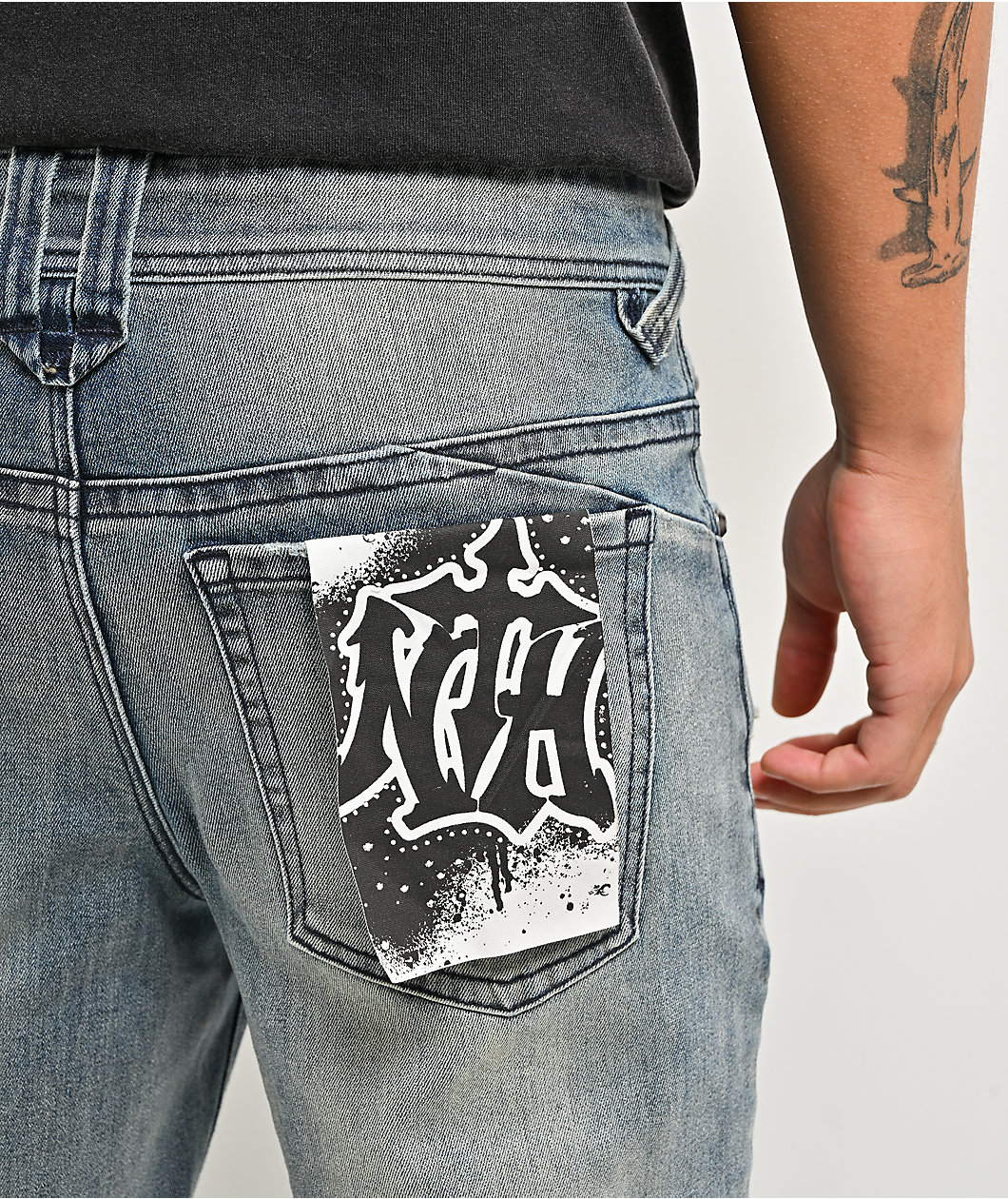 Ninth Hall Destroy Blue Wash Skinny Jeans