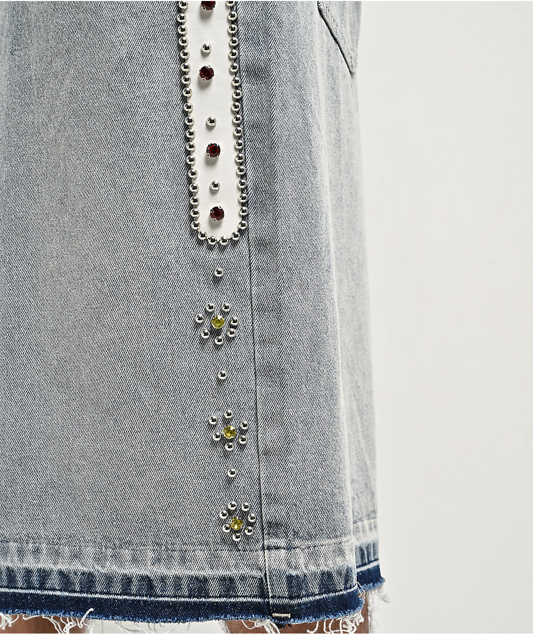 Ninth Hall Detain Light Blue Wash Ultra Loose Shorts