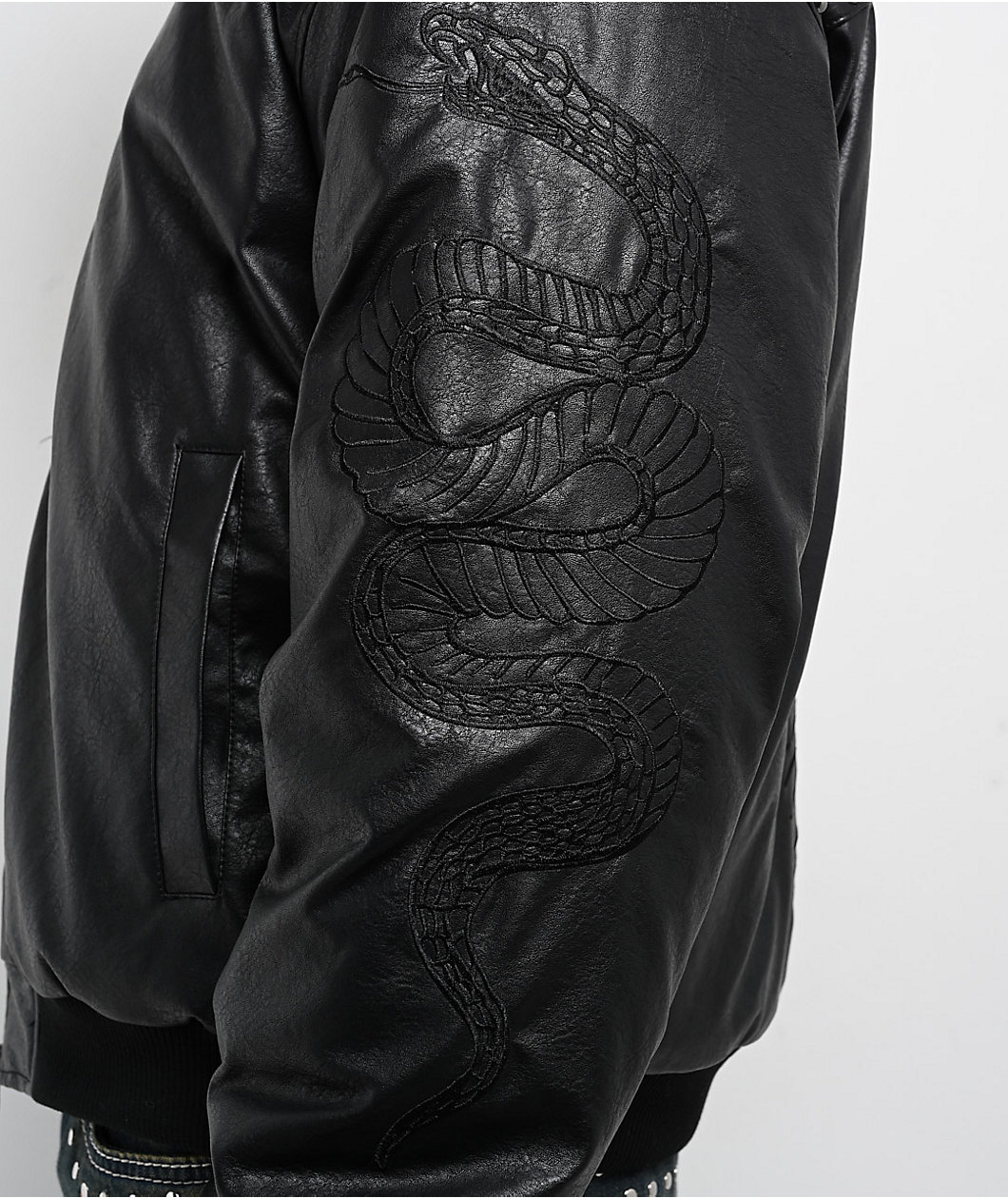 Ninth Hall Dismantle Studded Black Bomber Jacket