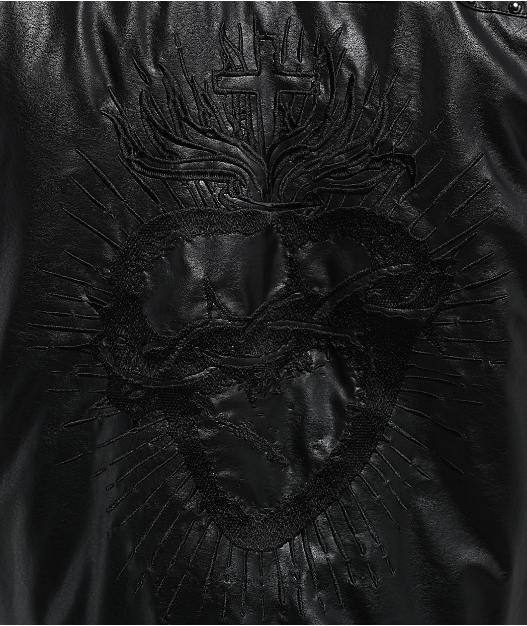 Ninth Hall Dismantle Studded Black Bomber Jacket