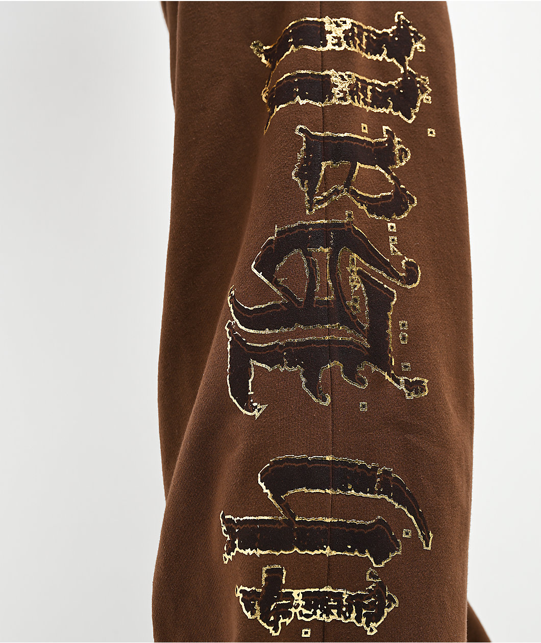 Ninth Hall Divine Conflict Brown Wide Leg Sweatpants
