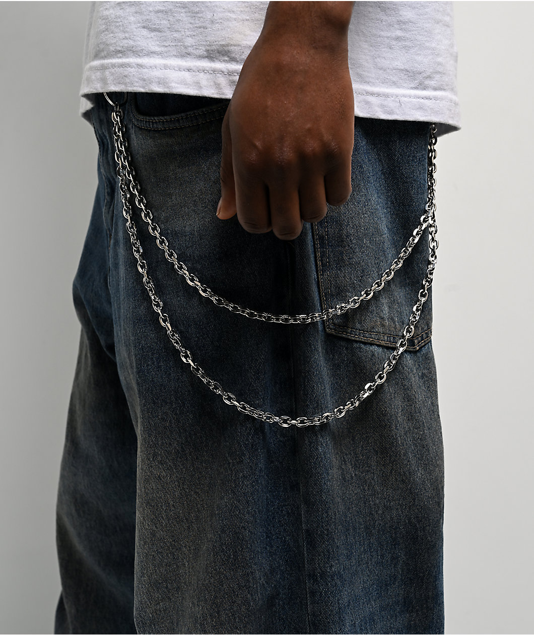 Ninth Hall Double Cable Silver Pocket Chain