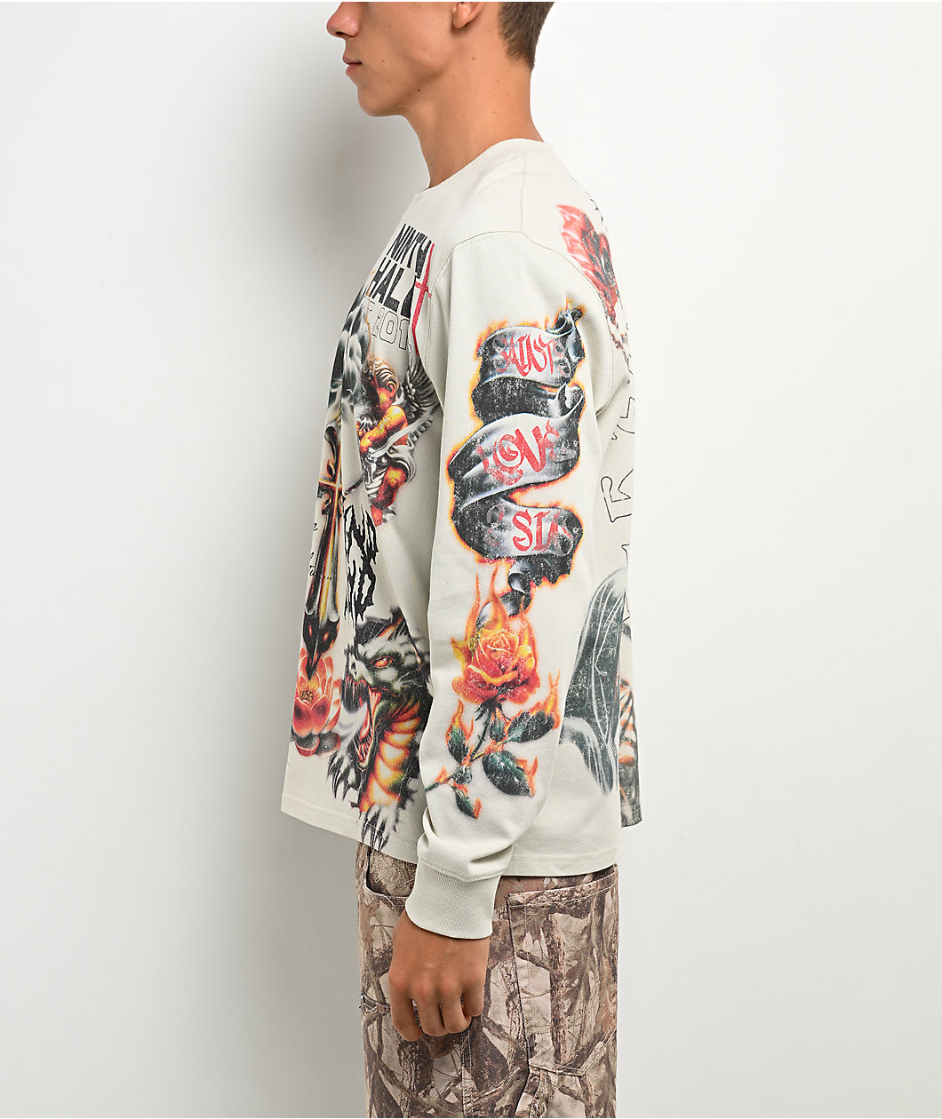 Ninth Hall Everything Is Fine Off White Long Sleeve T-Shirt