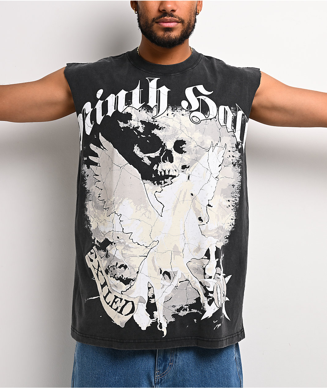 Ninth Hall Exiled Black Wash Tank Top