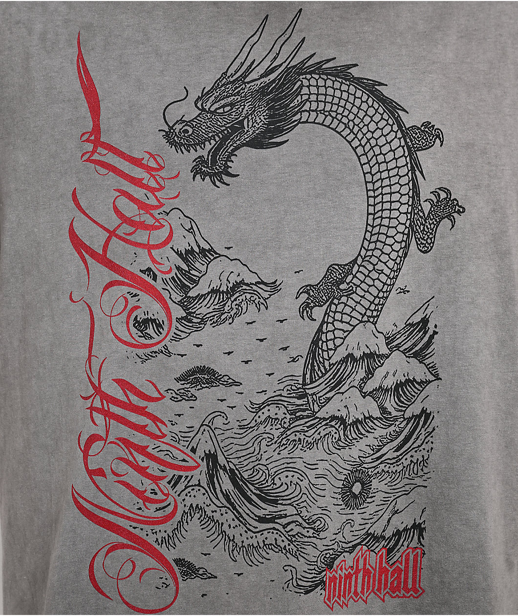 Ninth Hall Fallay Charcoal Grey Wash T-Shirt