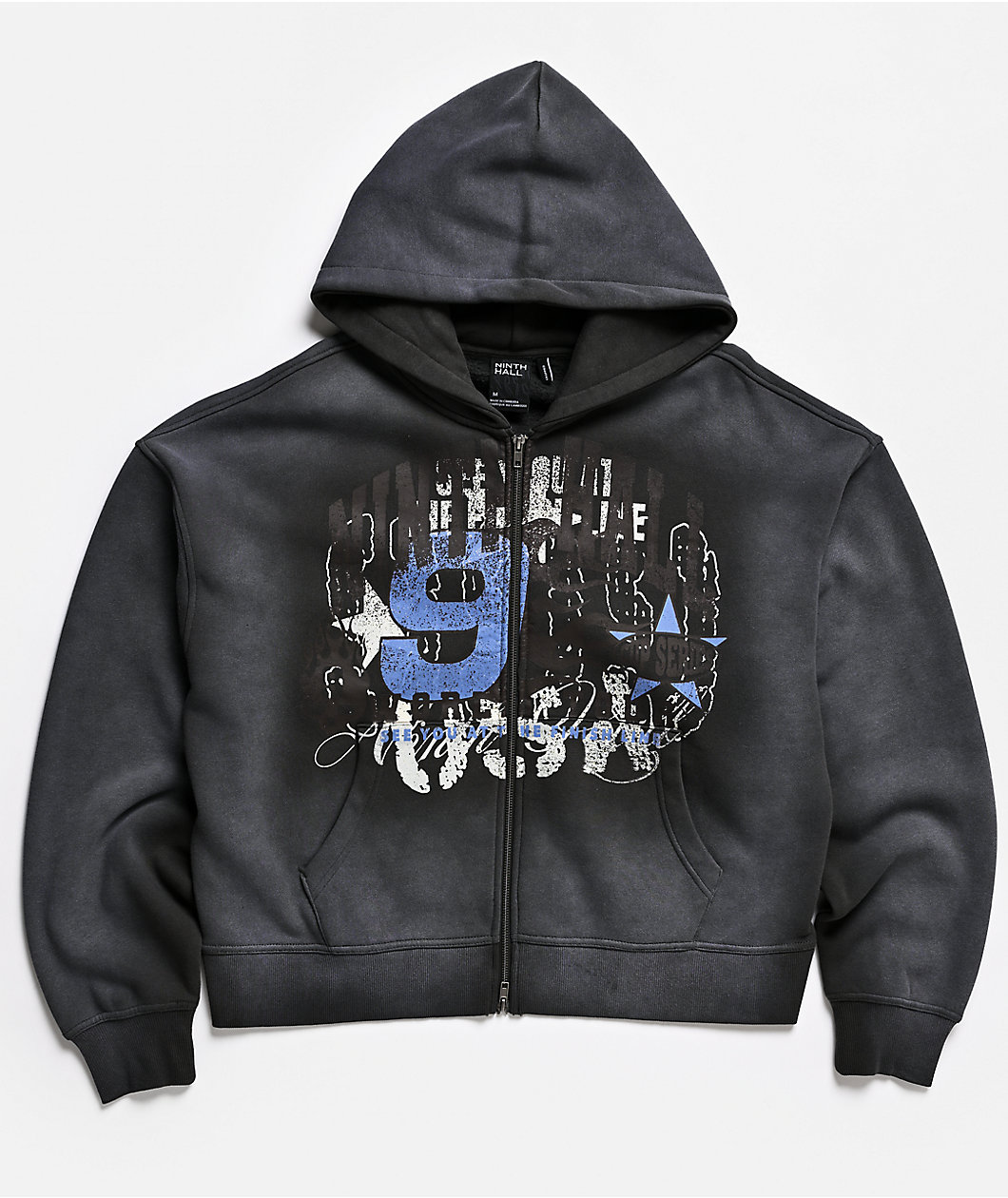 Ninth Hall False Start Grey Zip Hoodie