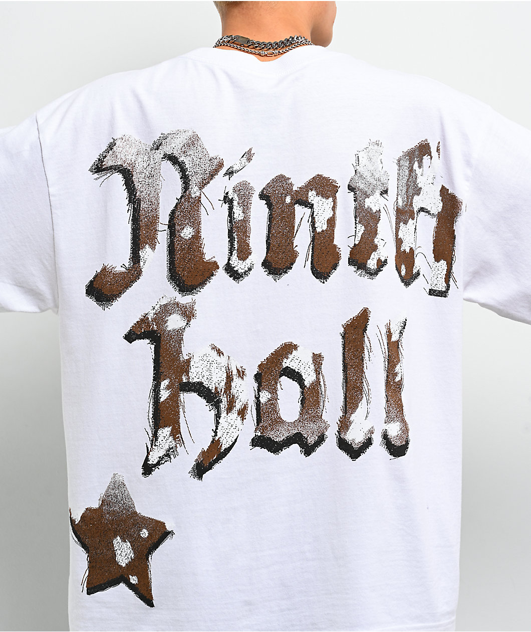 Ninth Hall Faux-NY Hair White T-Shirt