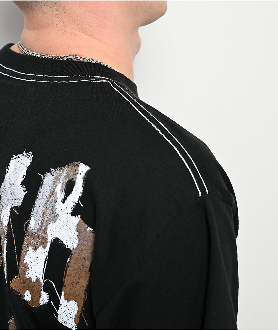 Ninth Hall Faux-ny Hair Black Boxy T-Shirt