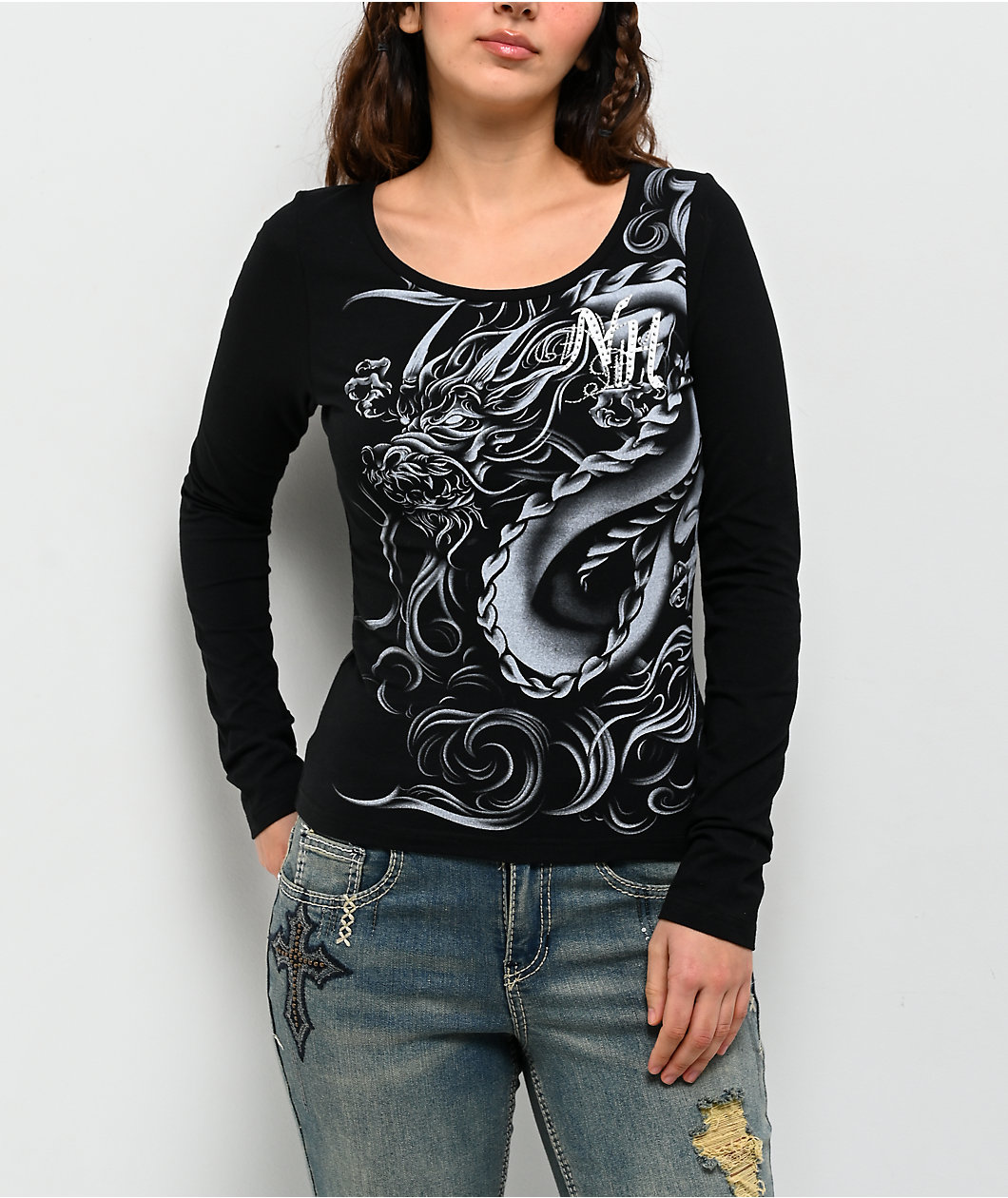 Ninth Hall Fawn Dragon Long Sleeve T-Shirt