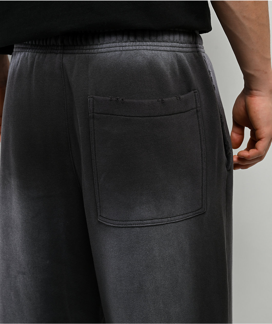 Ninth Hall Fien Black Wash Baggy Sweatpants