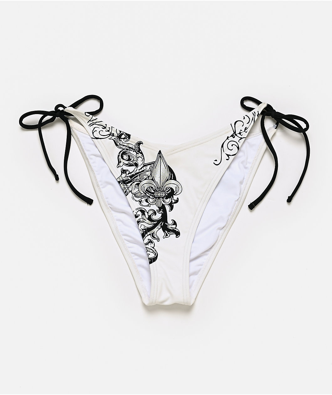 Ninth Hall Fleur White High Waist Bikini Bottom